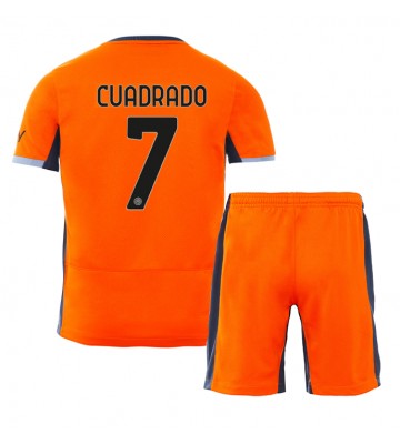 Inter Milan Juan Cuadrado #7 Tercera Equipación Niños 2023-24 Manga Corta (+ Pantalones cortos)